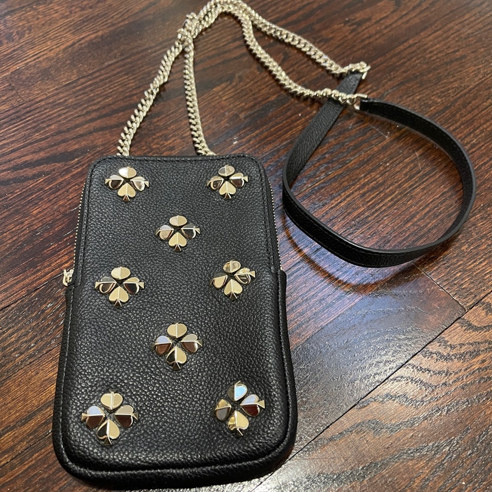 Kate Spade Margaux Enamel Spade Crossbody Phone Wallet